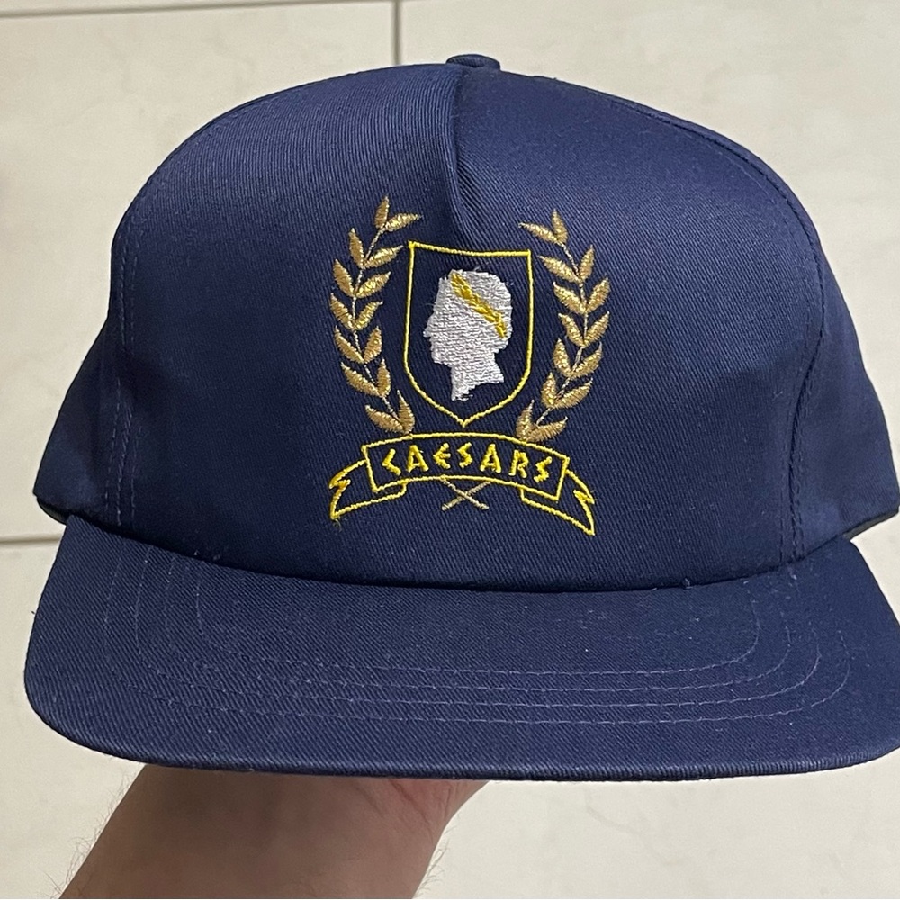 Vtg CAESARS PALACE Hat-Hotel Casino-Snapback-Navy Blue-Embroidered